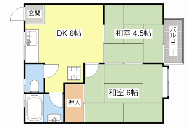 奥村ハイツⅢの物件間取画像